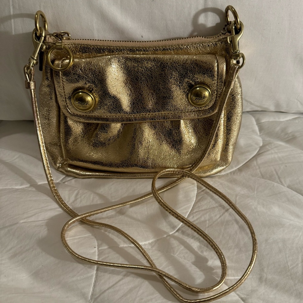 Gold COACH POPPY Crossbody